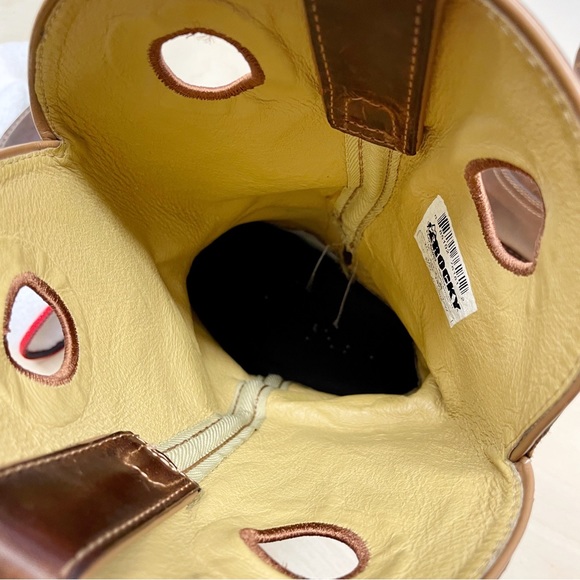 (SOLD) Rocky Boots 12” Western Brown Slip On Square Toe 13W - Picture 12 of 12